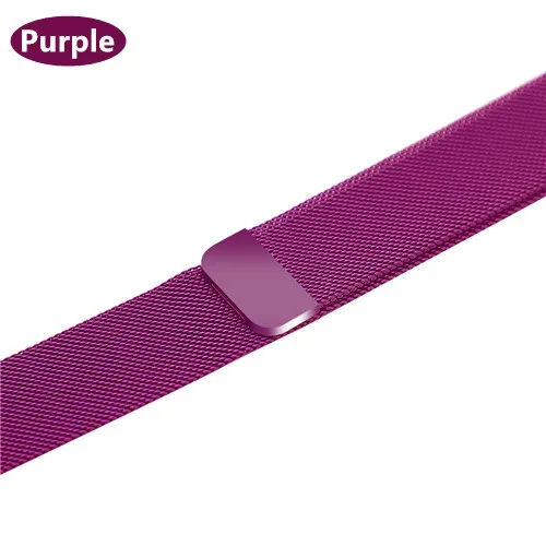 Ремешок для apple watch band Milanese Loop apple watch 4 3 band iwatch band 42 мм 38 мм correa 44 мм/40 мм pulseira ремешок для часов браслет - Цвет ремешка: Purple