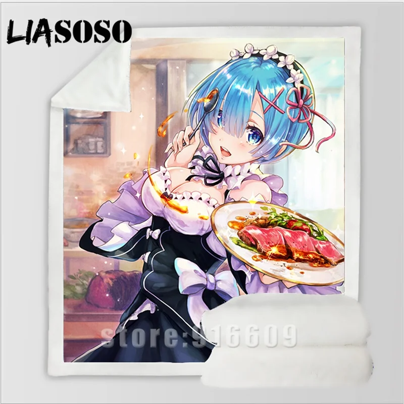 Сексуальный Re: zero двойной горничной Ram Rem Диван Постельные принадлежности Dj офис Harajuku зимнее модное одеяло покрывало детское одеяло для путешествий одеяло для прогулок - Цвет: 21