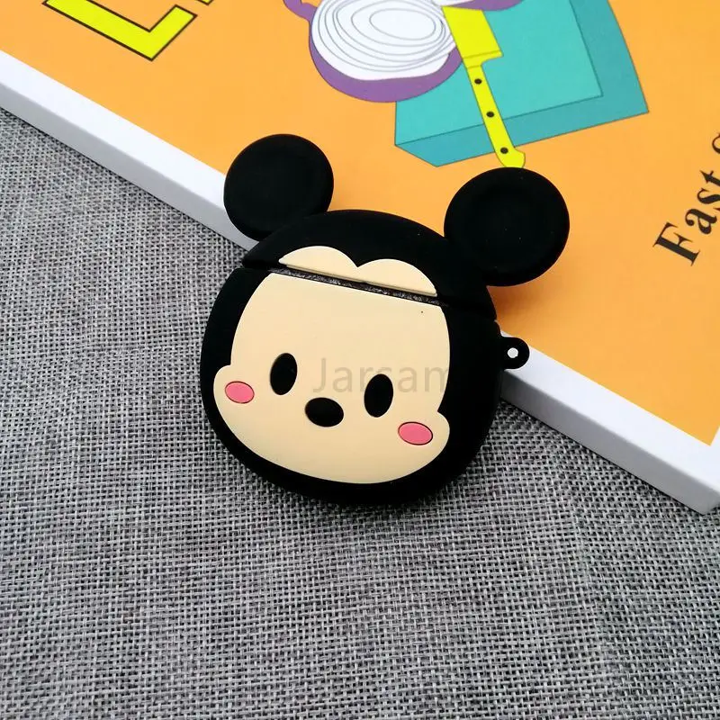 micky head3D Чехол для Airpods, силиконовый чехол с рисунком для Apple Air pods, милый чехол для наушников, 3D чехол для наушников, аксессуары для наушников - Цвет: micky head3D