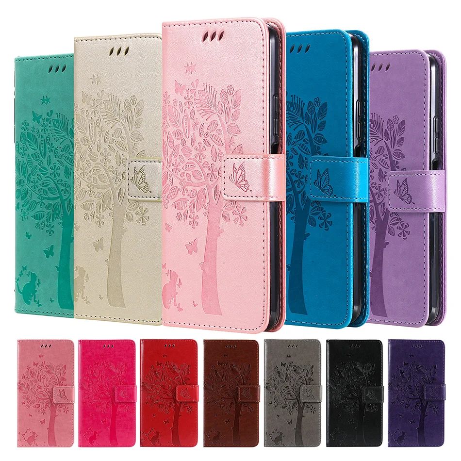 Cat&ampTree Flip Leather Case For Samsung Galaxy A01 Core A11 A21 A31 A41 A51 A71 A12 A22 A32 A42 A52 A72 A82 5G Phone Book Cover |