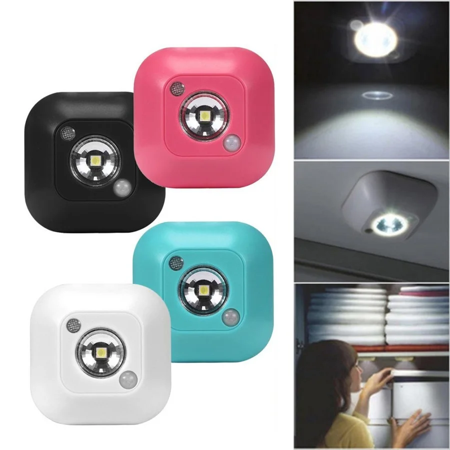 Intelligent PIR Motion Sensor Night Lamp Battery Powered LED Night Light With Motion Sensor For Wardrobe Drawer Bedroom Lighting Intelligent PIR Motion Sensor Night Lamp Battery Powered LED Night Light With Motion Sensor For Wardrobe Drawer Bedroom Lighting