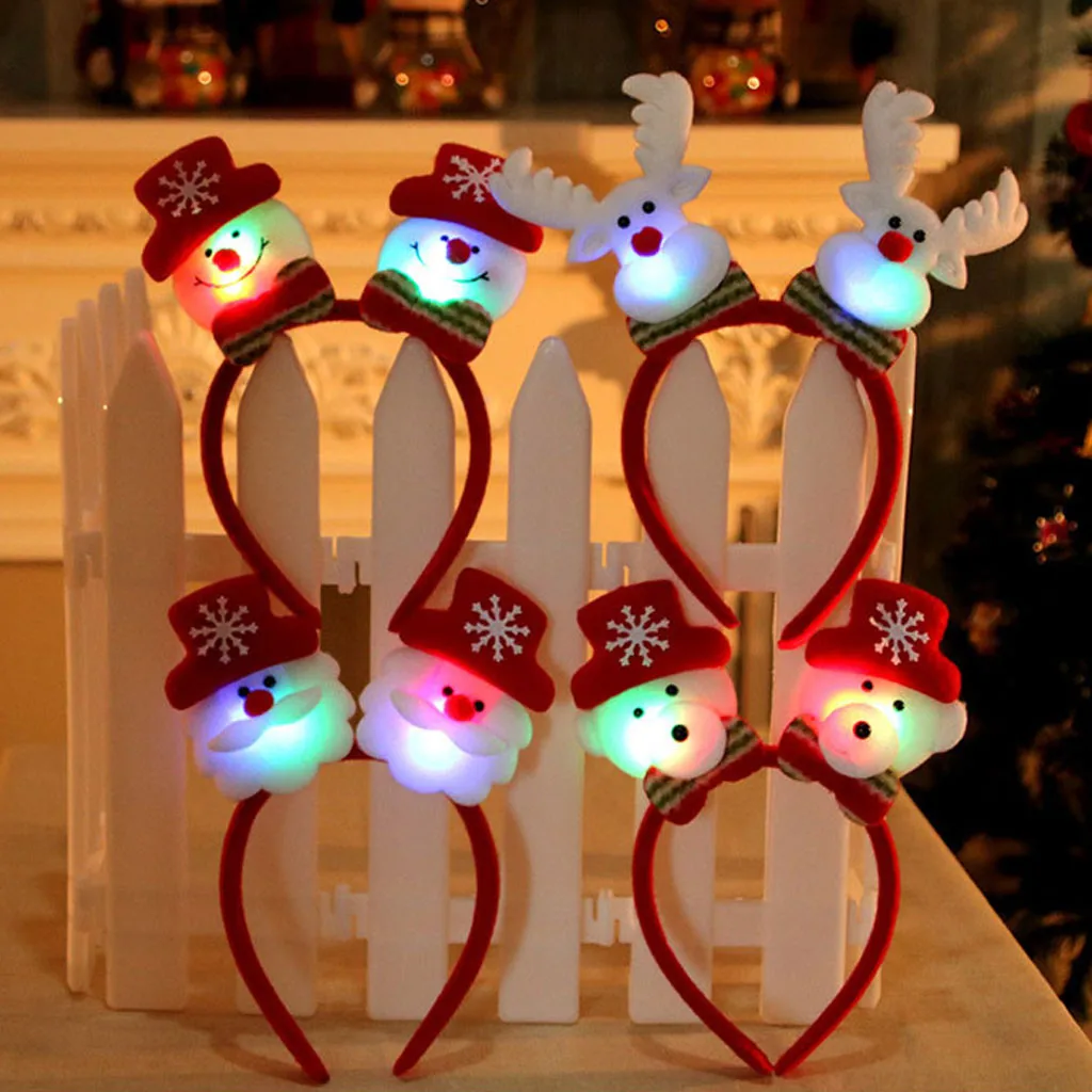 

1PC LED Light Christmas Adult Children Decorations Decor Headband Accessories
