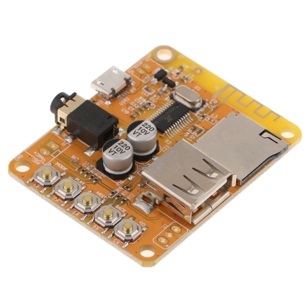 Bluetooth приемник одноплатный 5V беспроводной стерео музыкальный модуль TF карта/USB
