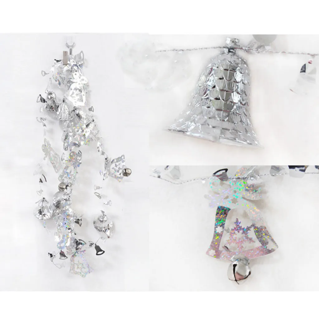 Подвески для рождественской елки, колокольчики, орнамент, цветы, рождественские колокольчики, гирлянды, декорации, рождественские, праздничные, новогодние, вечерние, детские игрушки A301024