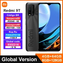 Global Version Xiaomi Redmi 9T 4GB 64GB Smartphone Snapdragon 662 48MP Quad Camera 6000mAh 6.53" FHD+ Display 9 T Mobile Phone