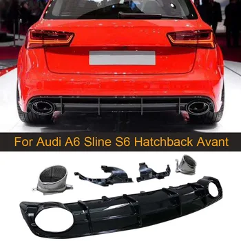 

Rear Bumper Diffuser Spoiler for Audi A6 Sline S6 Hatchback Avant Touring 2015-2018 Not for RS6 PP Rear Bumper Diffuser Spoiler