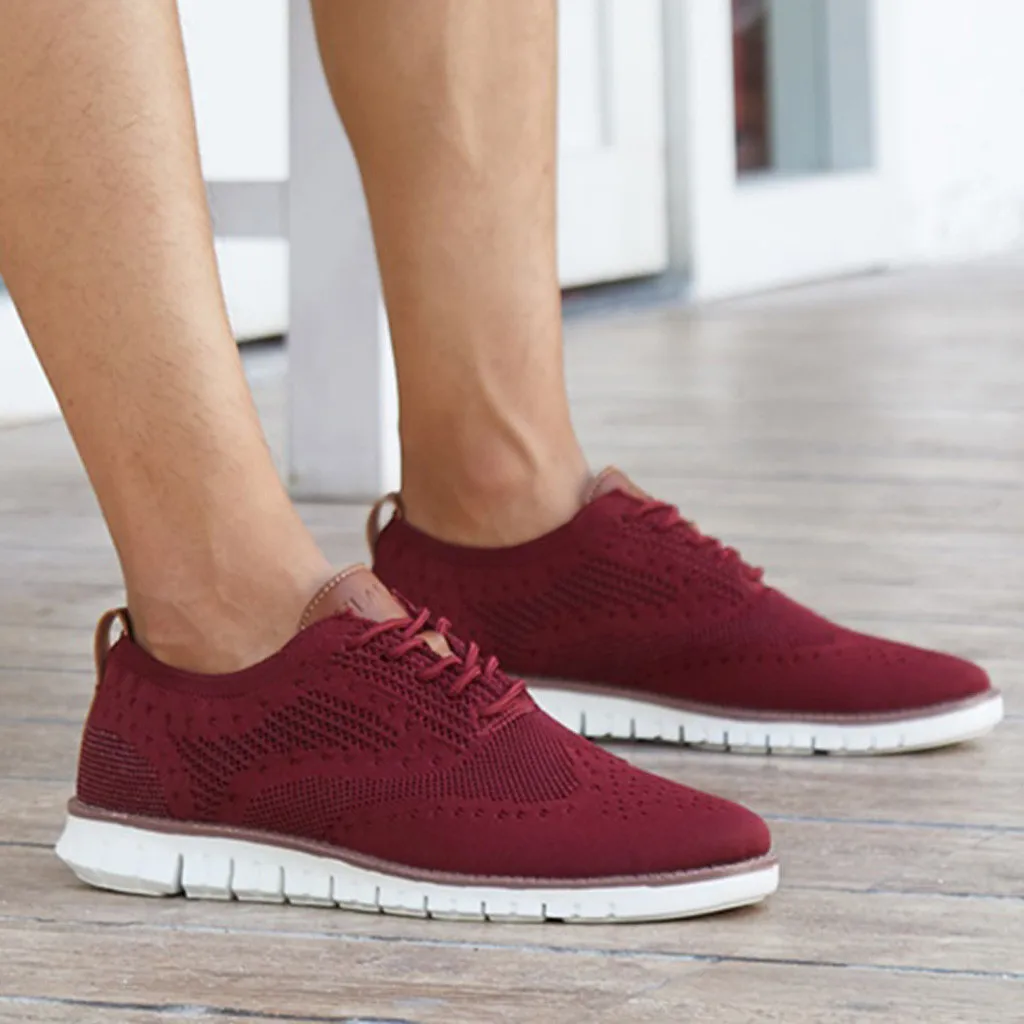 

Woven Men Casual Shoes Mesh Breathable Summer Mens Sneakers Lace-Up Lightweight solid Sports Shoes for Male Zapatillas Hombre