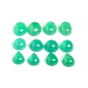 10 Uds. De cabujones de ágata verde, cuentas redondas/ovaladas/colgantes en forma de piedra Natural para fabricación de joyas DIY, collar, anillo y pendientes ► Foto 2/6