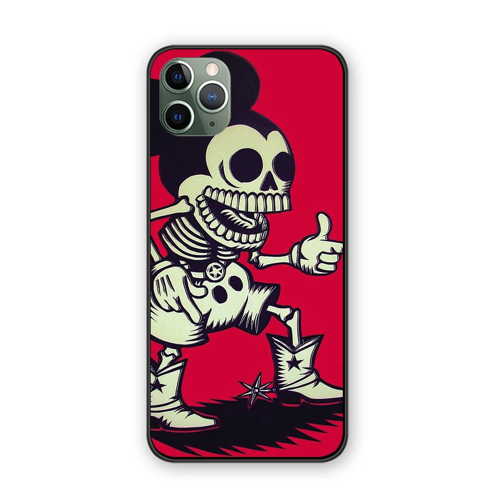 Милый сердитый Микки Минни комикс для iPhone 5 5S 6 6s 7 8 Plus X XS XR 11 Pro Max черный чехол ТПУ чехол - Цвет: 6