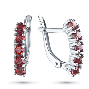 

Silver earrings with garnet e0606sg10161600