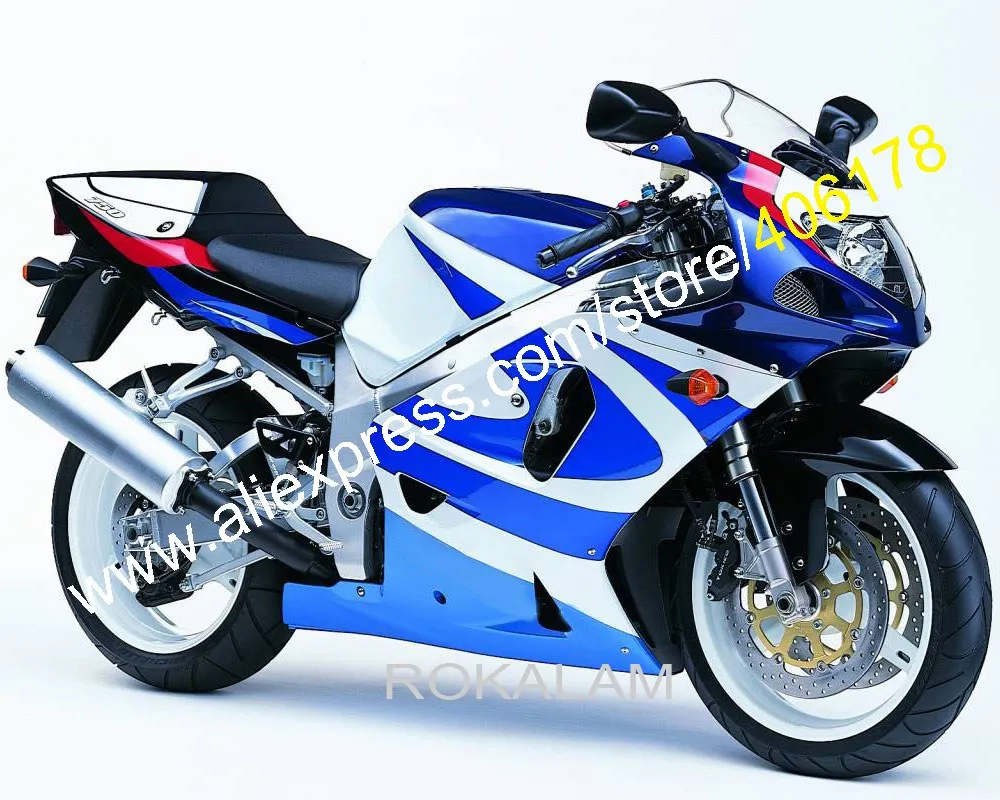 GSXR 600 750 K1 для Suzuki GSXR600 2001 2002 2003 GSXR750 синие белые Обтекатели (литьевое формование) |