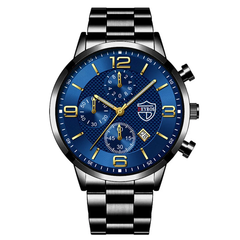 Fashion Men's Sports Watches Stainless Steel Analog Quartz Wristwatch Male Business Luminous Clock Luxury Casual Silver Bracelet 