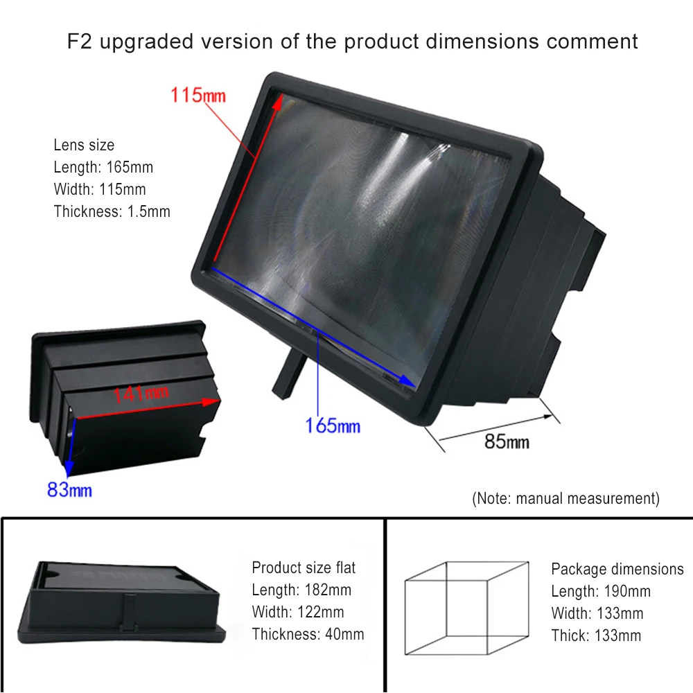 Универсальный экран мобильного телефона увеличивающая подставка 3D экран Увеличение видео стеклянная подставка кронштейн для iPhone HD планшет складное устройство для увеличения подвес для Samsung держатель мобильного телефона