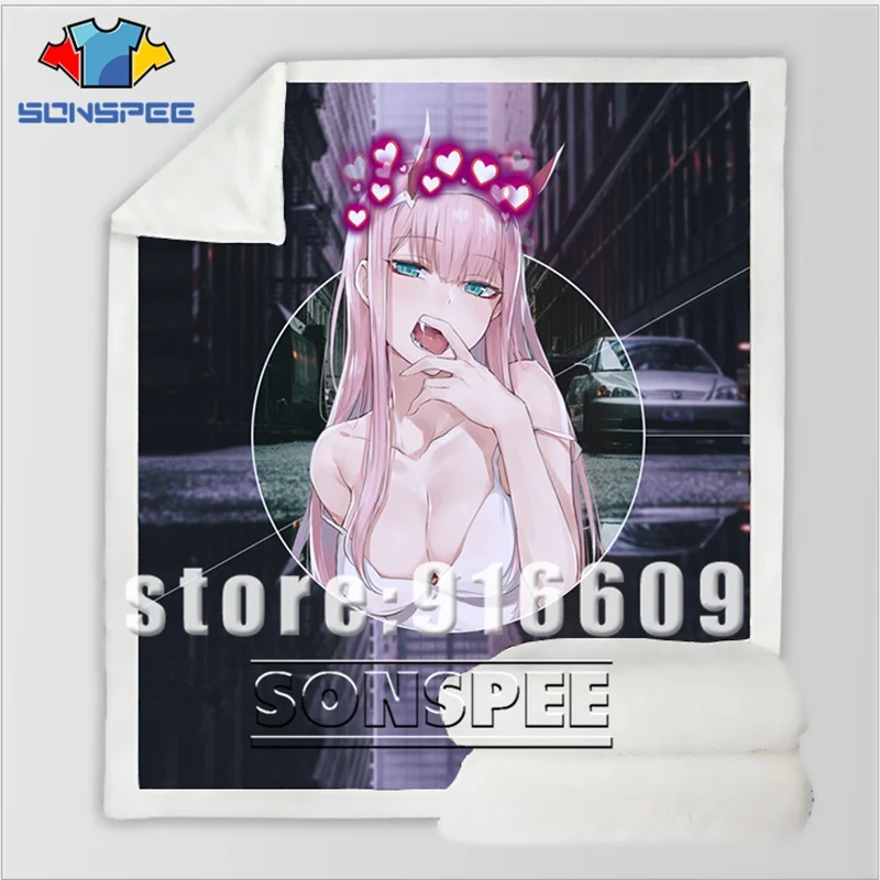 04 DARLING in the FRANXX Zero Диван Постельные принадлежности бархат узорчатый офис Harajuku зимнее теплое Покрывало Постельное белье путешествия одеяло Стёганое одеяло - Цвет: 04