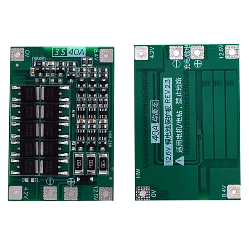 

3S 40A Bms 11.1V 12.6V 18650 Lithium Battery Protection Board with Balanced Version for Drill 40A Current