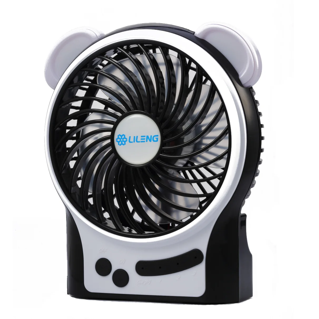 Chargeable USB Mute Portable Small Fan Creative Cute Portable Hand-Held Desktop Small Night Lamp Mini Thermantidote
