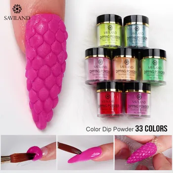 

SAVILAND 3 In 1 Shiny Dipping Nail Glitter Powder Gradient Nail Art Effect No Need Lamp Nail Builder Acrylic Dust Dip Nail Art