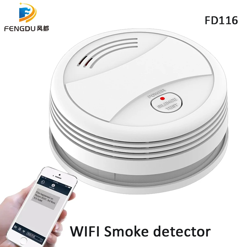 

Energy saving Tuya Smart life APP Wifi Smart home Security smoke and Low power consumption Office/Home Smoke Alarm