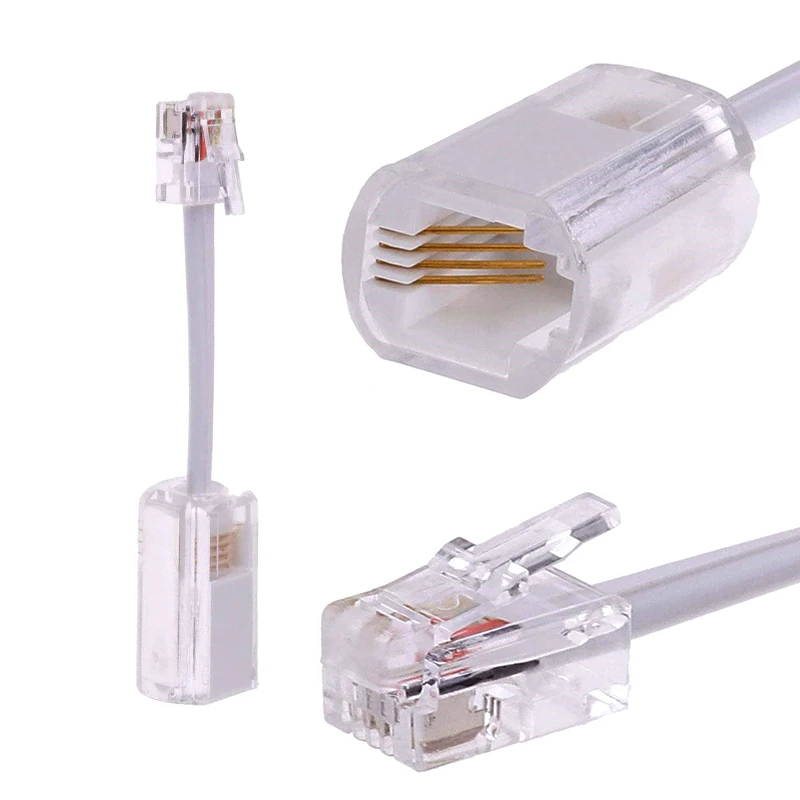 RJ11 Male to Female 360 Degree Multidirectional Rotator Telephone Handle Wire Anti Winding Knotting Rotary Phone Handset Wire telephone handset cord