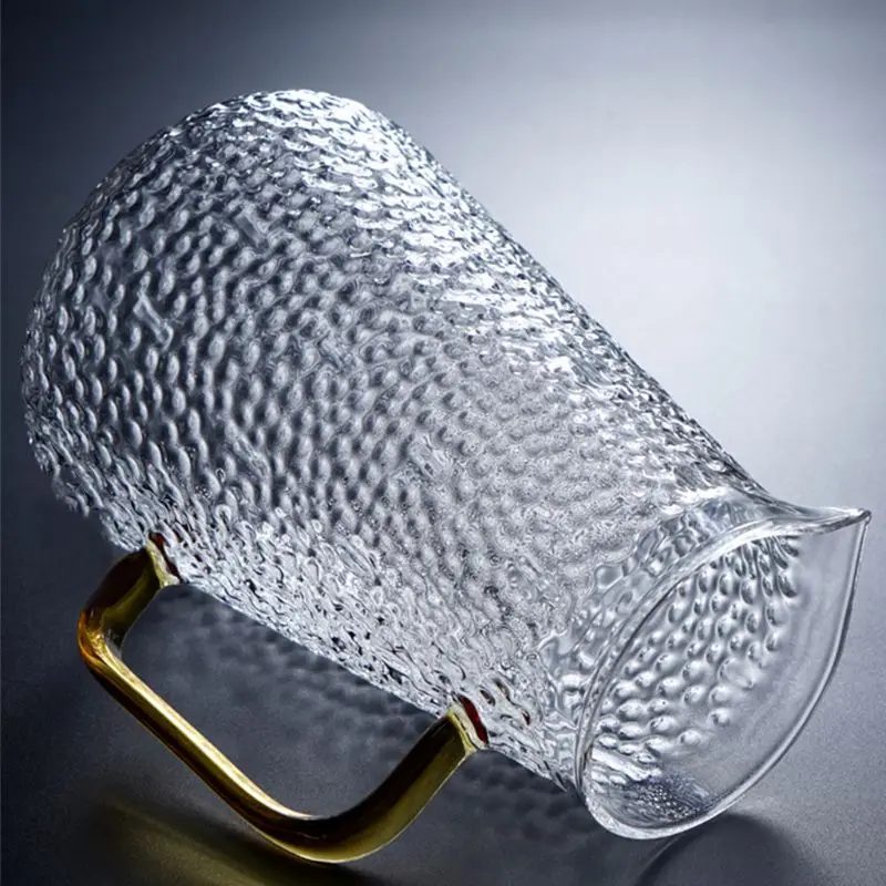 

Glass Kettle Boiling And Cold Water Pot Heat-proof Home Living Room Teapot Transparent Flower Tea Picher 72XF