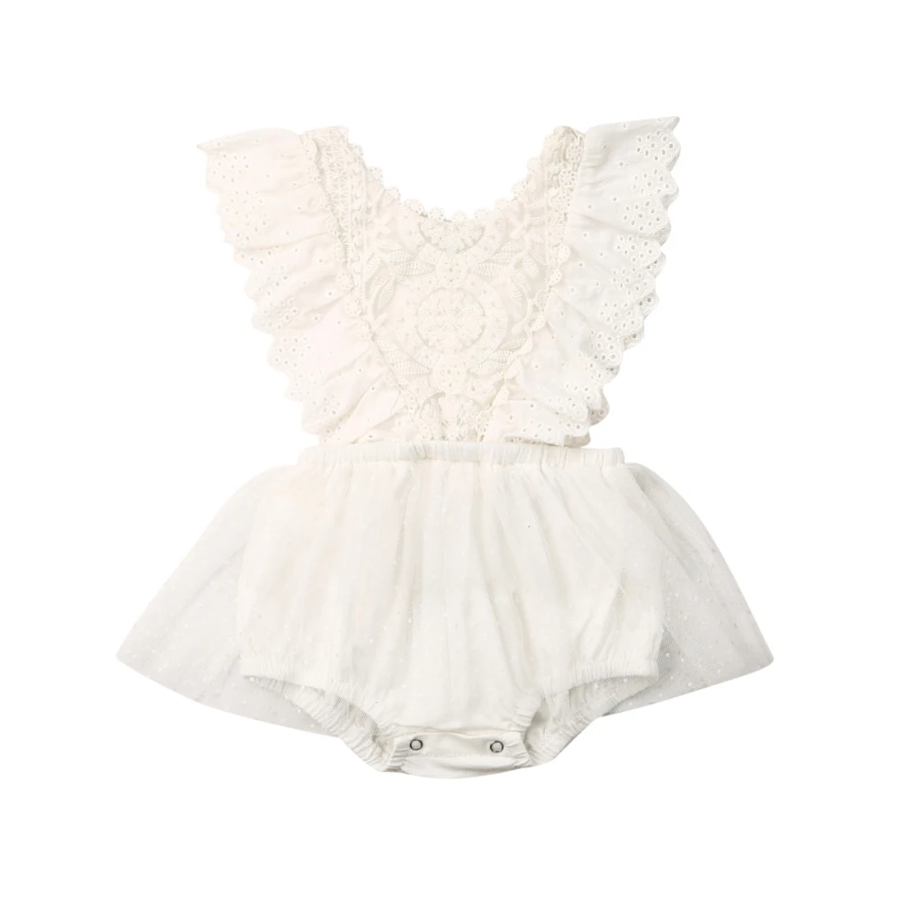 Платье-комбинезон принцессы с юбкой-пачкой для девочек кружевной комбинезон с цветочным рисунком для новорожденных девочек, боди, платье-пачка, одежда для детей от 0 до 24 месяцев
