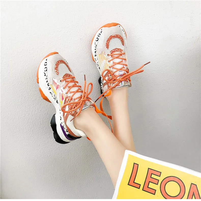 CAGILKZEL 2019 Women Platform Sneakers Fashion Woman Sneakers Shoes Casual Flats Soft Woman Chunky Shoes Ladies Shoes (10)