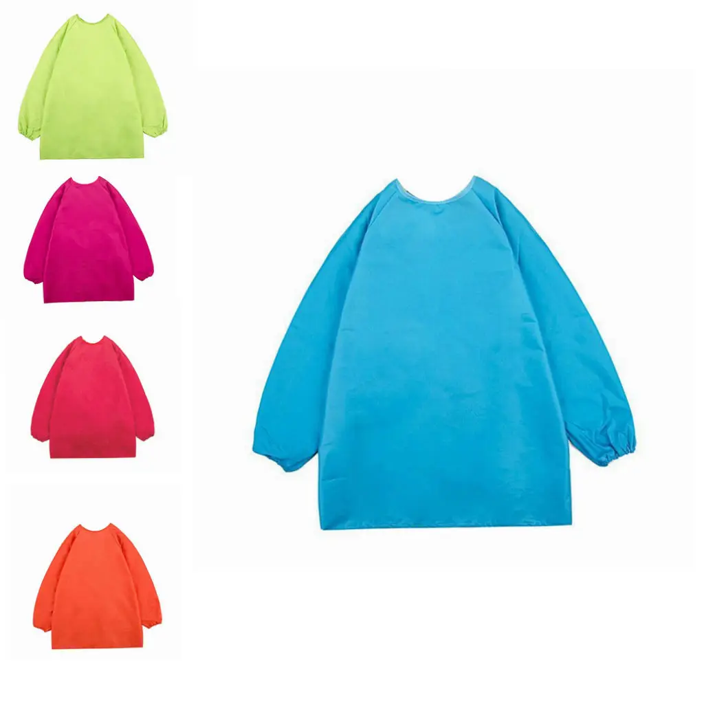 Kids Art Smocks, Children Waterproof Artist Painting Aprons Long Sleeve Children Smocks, Kids Playing Eating Drawing Aprons