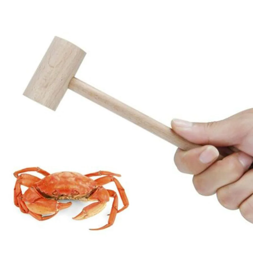 Wooden Hammer Mallet Crab Lobster Seafood Crackers Durable Shellfish Safe Healthy Mallets Meat Press Kitchen Tools