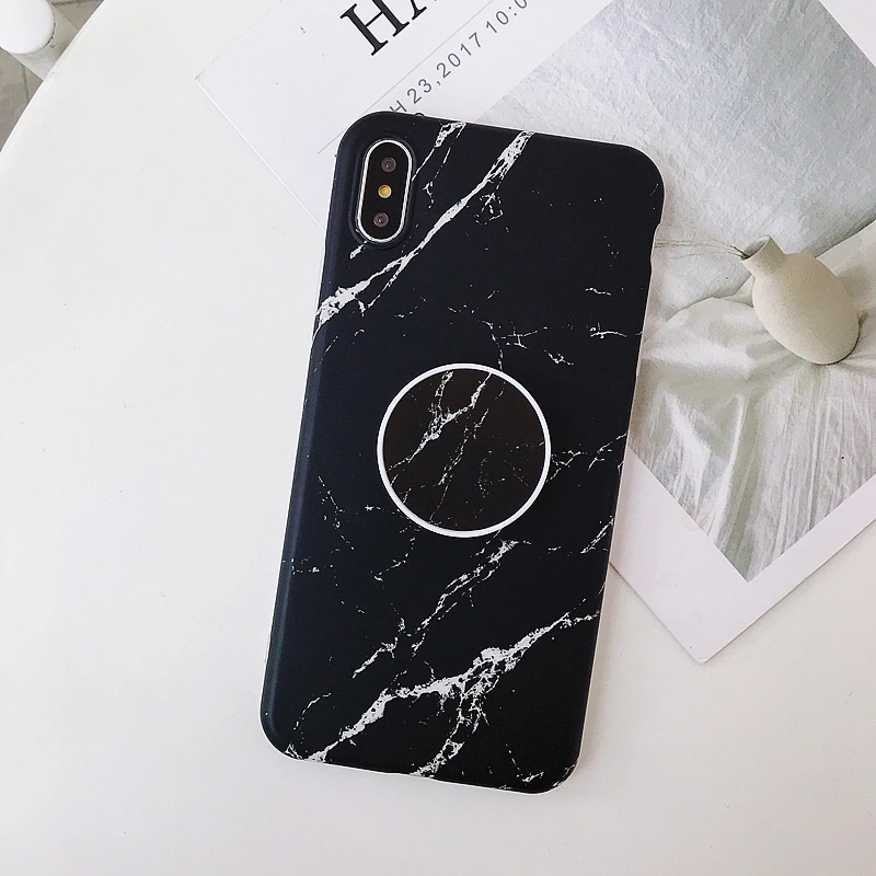 Для iPhone 11 Pro Max XS MAX X XS XR 6S 6 7 8 Plus мраморный Мягкий Силиконовый ТПУ чехол с подставкой держатель для телефона задний бампер чехол