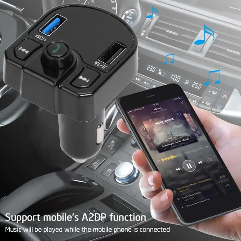 M9 автомобильный Bluetooth адаптер беспроводной Bluetooth FM модулятор свободный Ручной ЖК MP3-плеер Автомобильное USB зарядное устройство USB Bluetooth музыкальный приемник