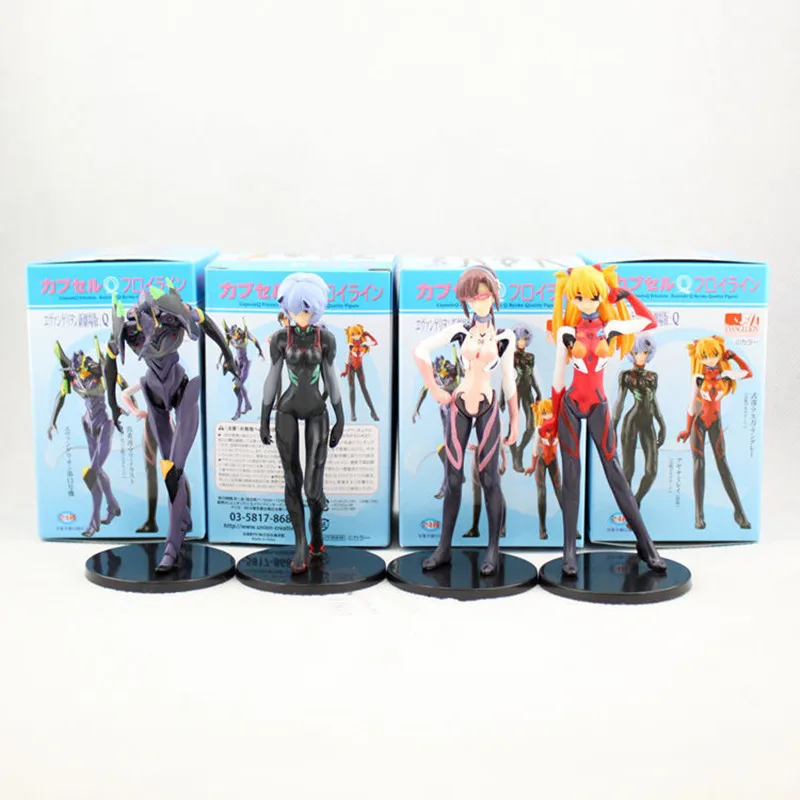 4 шт./компл. на высоком каблуке 11 см с рисунком из аниме Neon Genesis Аска Лэнгли сорью» (Evangelion EVA Ayanami Rei Сорю Аска Лэнгли из аниме «версии ПВХ