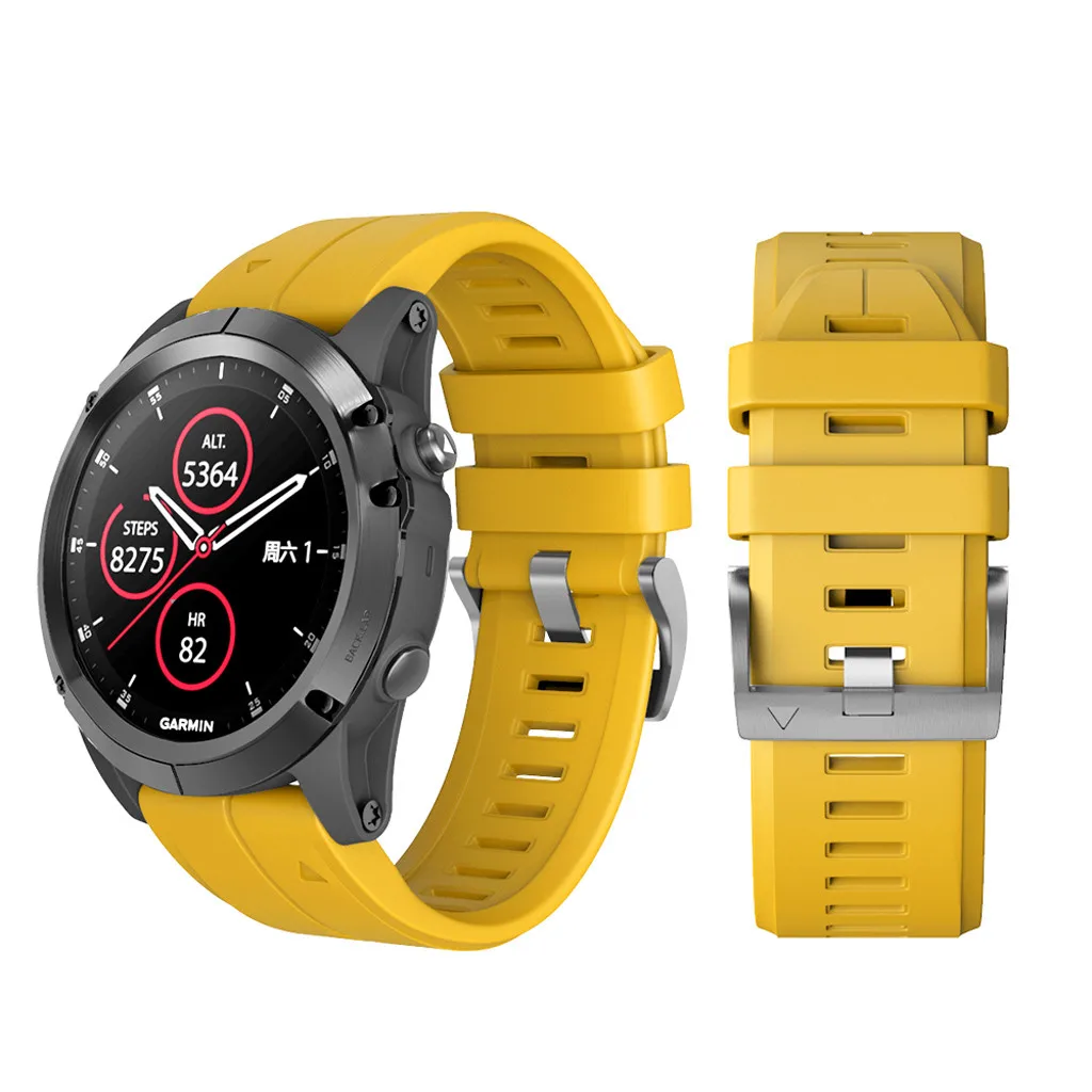 Для Garmin Fenix 5X Plus силиконовые быстросъемные, легко подходят для замены смарт-часов, долговечные аксессуары#731