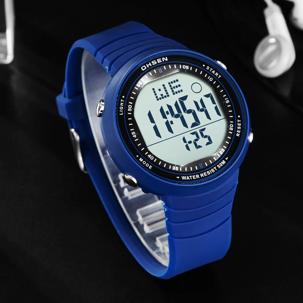 

OHSEN Fashion Watch Men's LED Digital Watch Outdoor Multi-function Waterproof Military Sports Watch Relojes Hombre Male Gift