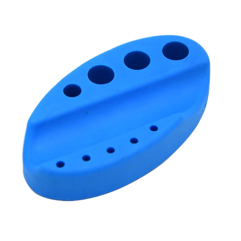 sky blue Силиконовый Полупостоянный поднос пигментные чернила ватные тампоны отверстие макияж татуировки подстаканник - Цвет: sky blue
