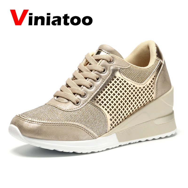 Women Walkig Shoes Ladies 6.5 cm Height Increasing Sport Sneakers Outdoor Lightweitht Running Shoes Spring Athletic Gym Trainers