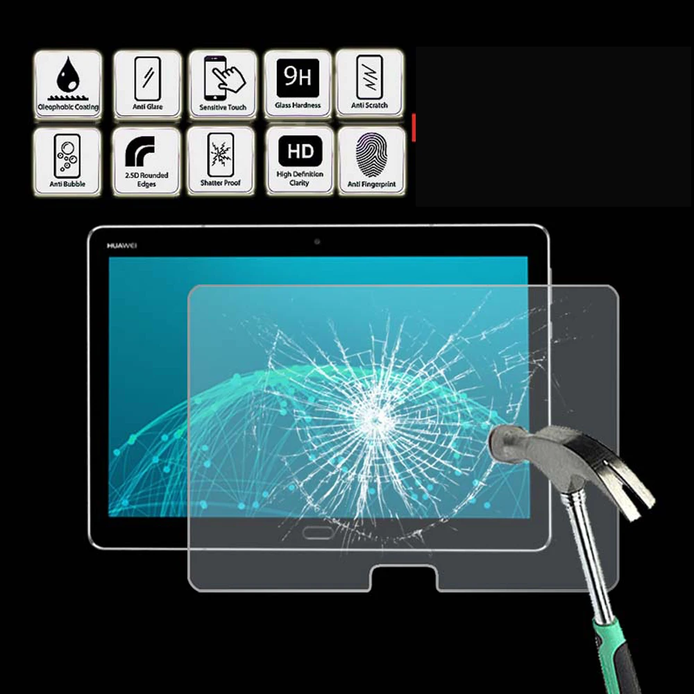 

For Huawei MediaPad M3 Lite 10 Tablet Ultra Clear Tempered Glass Screen Protector Anti Fingerprint Proective Film