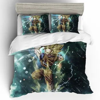 

Anime Cotton Duvets and Linen Sets Bedding Sets Dragon Ball Duvet Cover Bedding Set Bed Linen Bed Sheets and Pillowcases