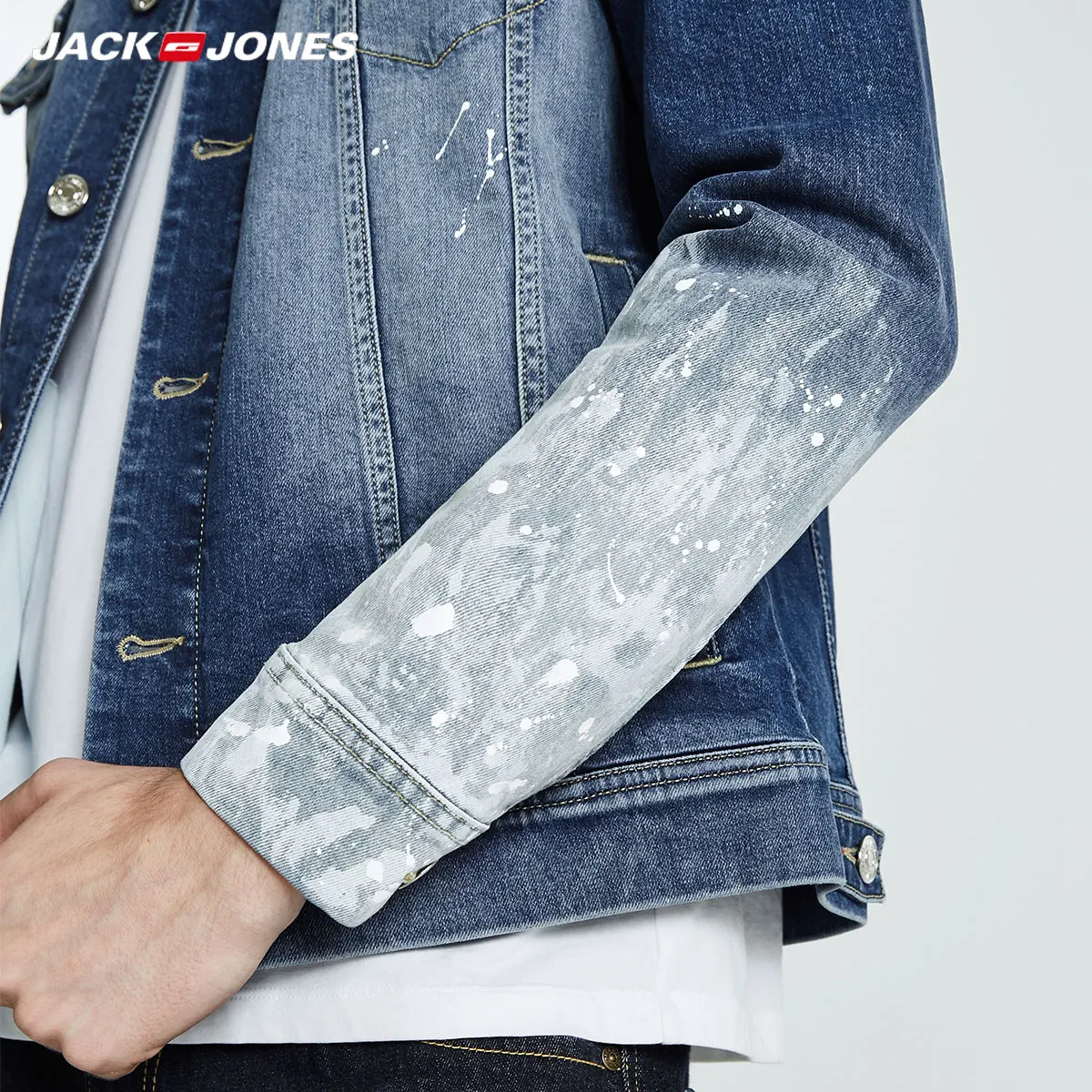 Мужская Повседневная джинсовая куртка Jack Jones 218357501|Куртки| |
