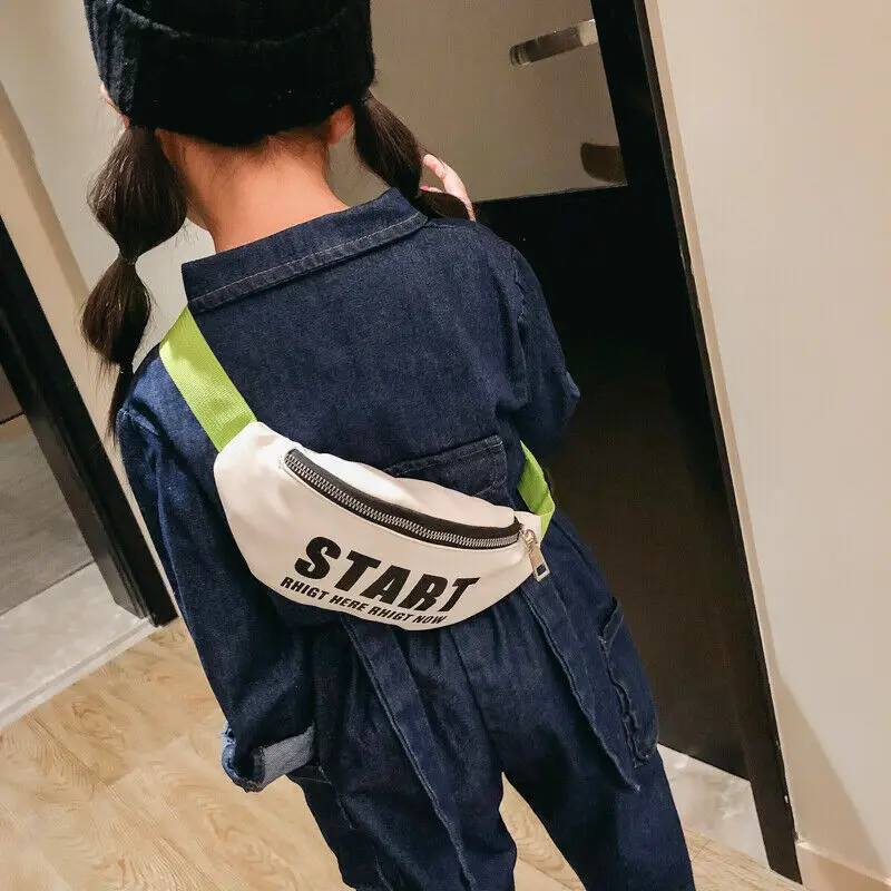 Местная Стоковая новая детская сумка, прекрасный кожаный поясной пакет для маленьких мальчиков и девочек, модная дорожная уличная сумка через плечо