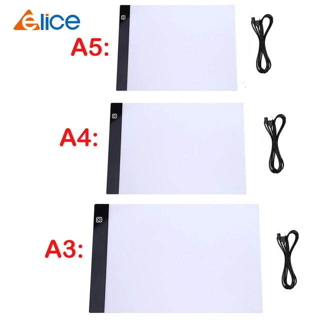 A5 Digital Graphics Pad LED Drawing Tablet USB LED Light Box Copy Board  Electronic Art Graphic Painting Tool Writing Table - AliExpress