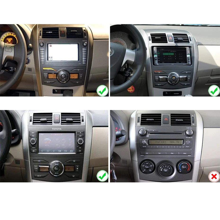 Excellent 4G+64G 8 CORE 2 din Android 9.0 car dvd player gps for Toyota Corolla 2007 2008 2009 2010 2011 car radio stereo usb obd2 dvr dab 1