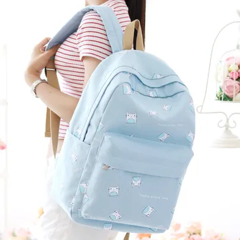 

2020 new leisure schoolbag female student Japanese and Korean version of the campus student backpack canvasbackpack school style