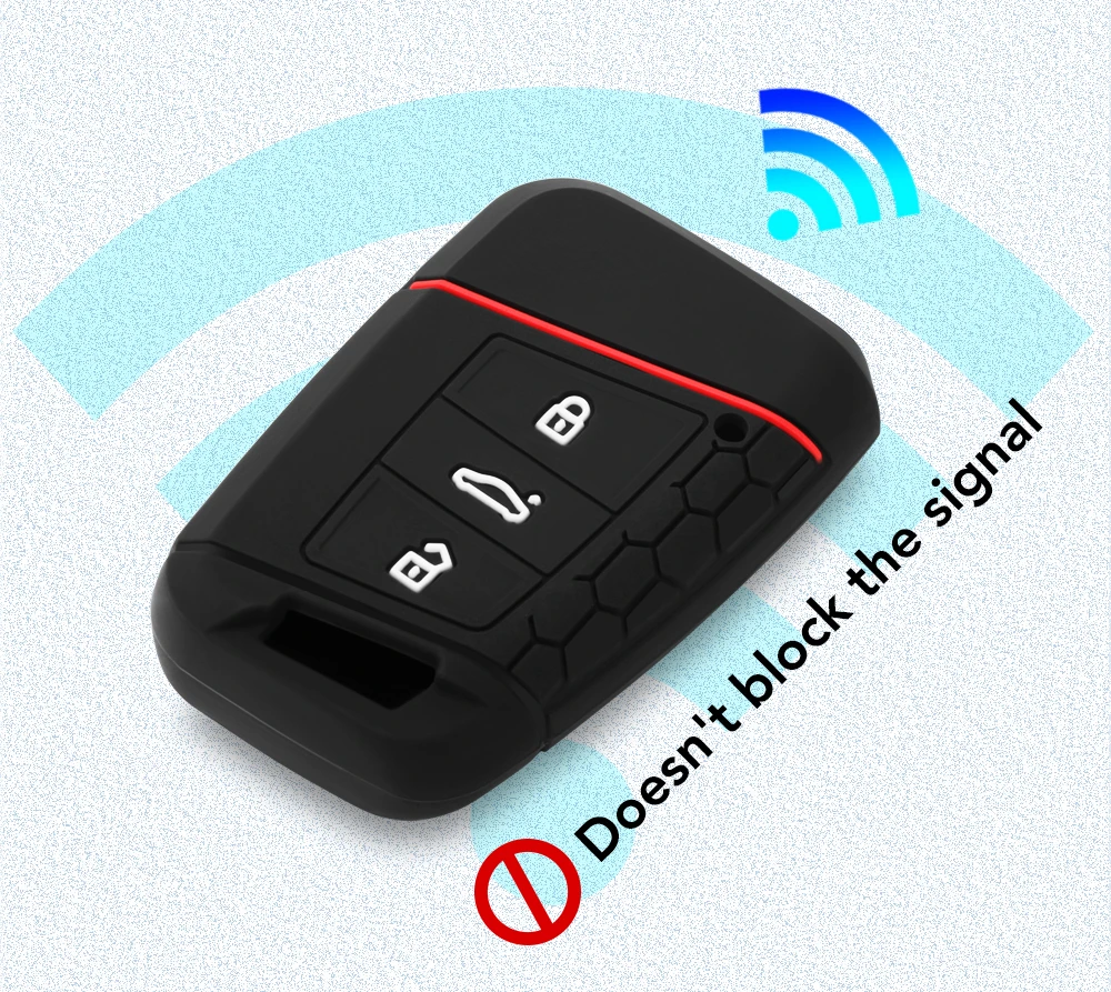 Silicone Key Case Cover For Volkswagen PASSAT B8 Skoda Kodiaq Superb A7 Keyless Fob Shell Skin Holder