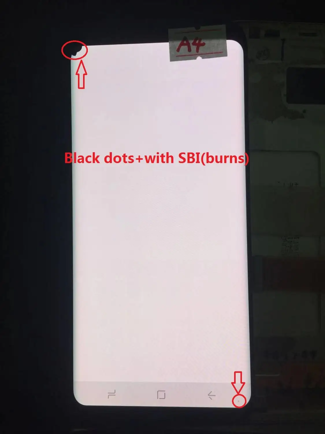 Супер Amoled noframe ЖК-дисплей для samsung Galaxy S8 G950 G950F с черными точками ЖК-дисплей с сенсорным экраном Оцифровка сборка lcd s - Цвет: NO.A4 With SBI