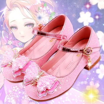 

Children girls Bling butterfly bead shoes Flat princess Sophia Catwalk hosted performance Shoes 26-36 3369-8 GZX03