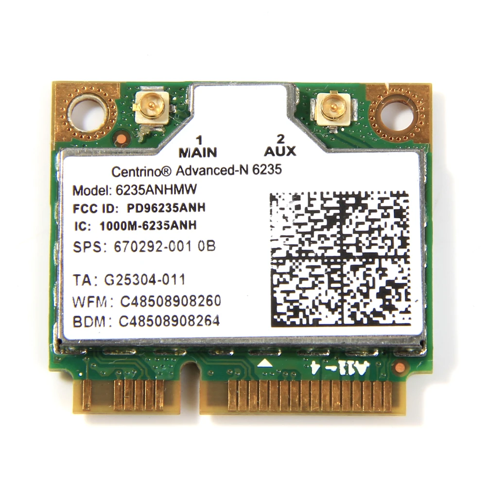 Dual Band Centrino Advanced-N 6235 6235ANHMW 2.4&amp5G 300Mbps WiFi Bluetooth 4.0 Mini PCIe Wireless Network Wlan Card | Компьютеры и