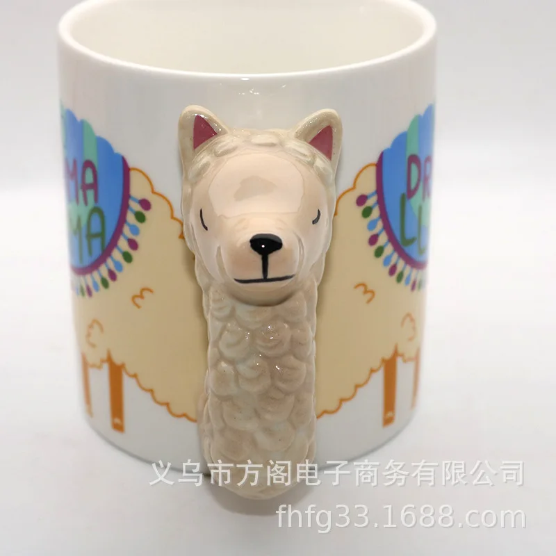 Альпака стерео кофейные кружки с ручками чашки с животными и кружки креативный знак посуда для напитков