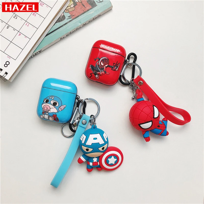 Чехол для Apple AirPods Marvel Мстители супергерои милый мультфильм Капитан Америка