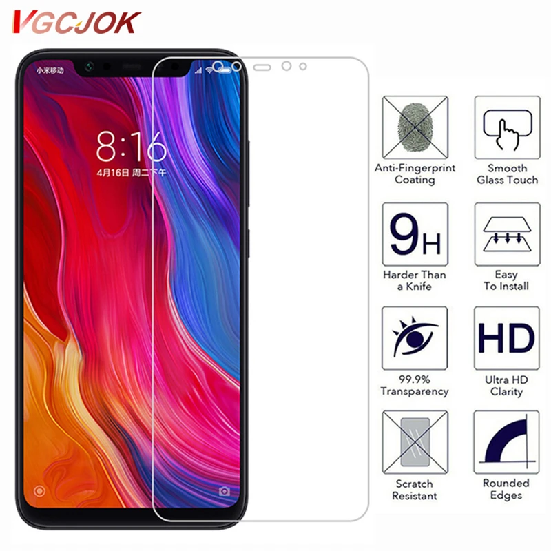 

9H Tempered Glass on the For Xiaomi Mi 8 9 SE 9T Mi8 Mi9 Pro A2 A3 Lite Mi Play pocophone F1 Screen Protective Safety Glass Film