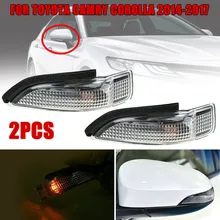 

For Toyota Camry Corolla 2014-18 2Pc/Set Car Side Mirror Turn Signal Light Lamps Rear View Mirror Turn Signal